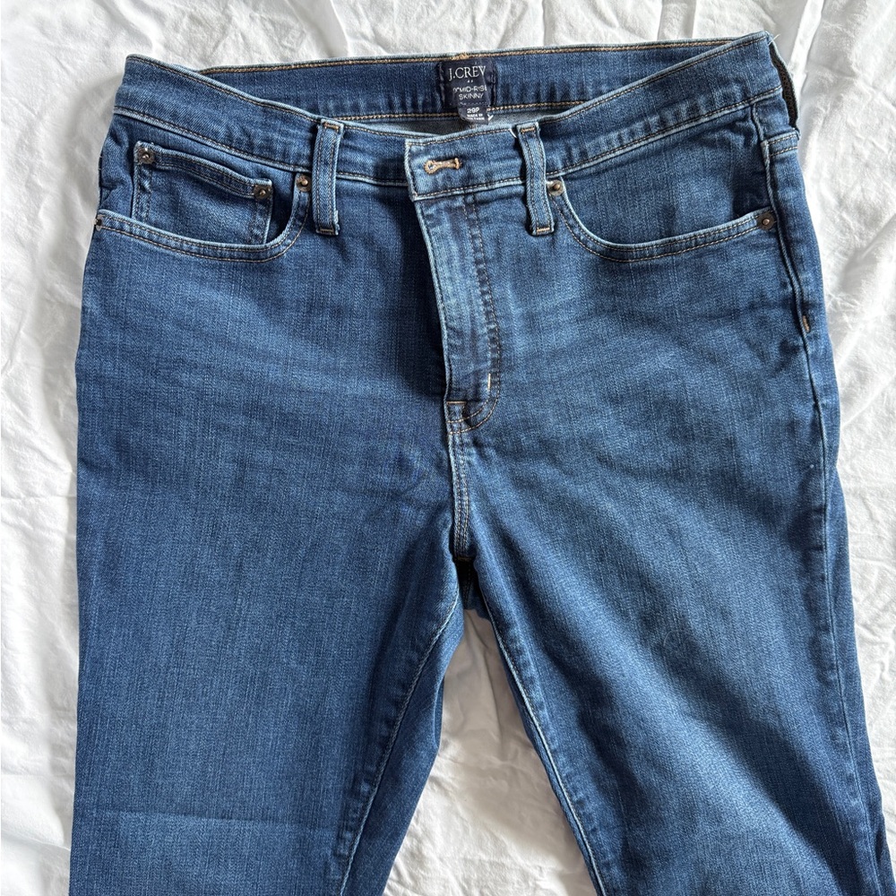 J. Crew Dark Blue 9” Mid-Rise Skinny Jeans